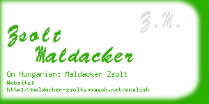 zsolt maldacker business card